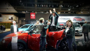 Werken op autosalon