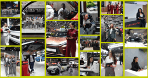 Werken op het autosalon