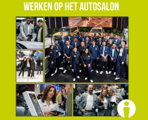 Werken op het Autosalon